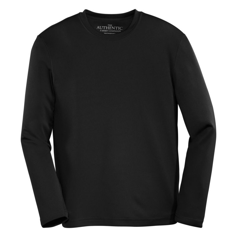 Black Youth Long Sleeve Sport Shirt