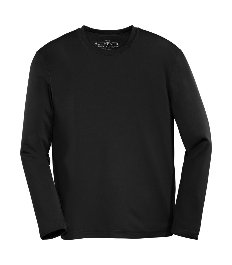 Black Youth Long Sleeve Sport Shirt