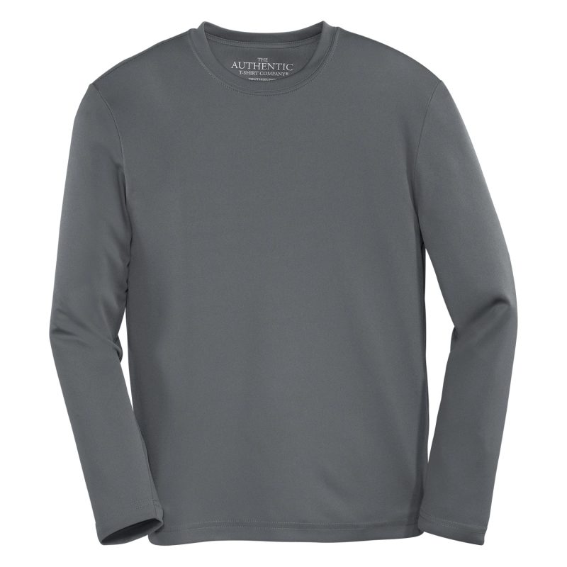 Coal Gray Youth Long Sleeve Sport Shirt