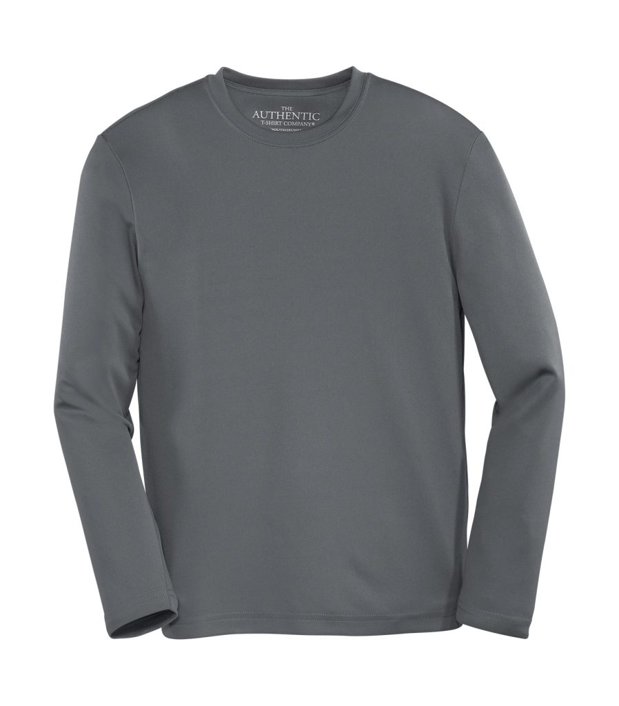 Coal Gray Youth Long Sleeve Sport Shirt
