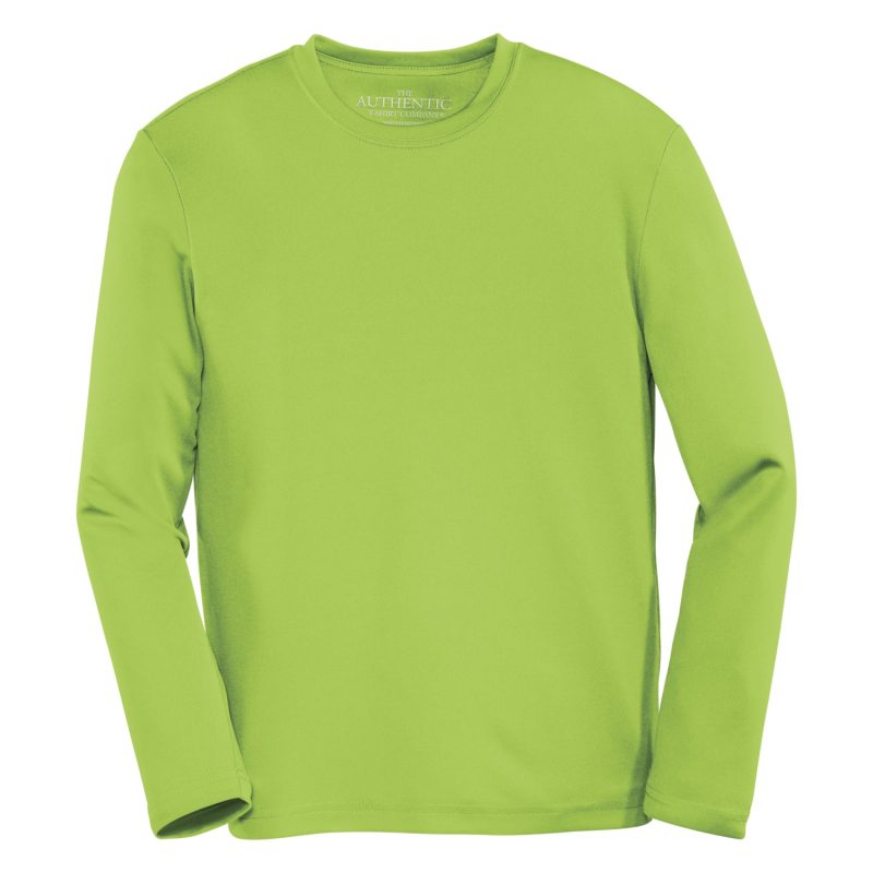 Lime Green Youth Long Sleeve Sport Shirt