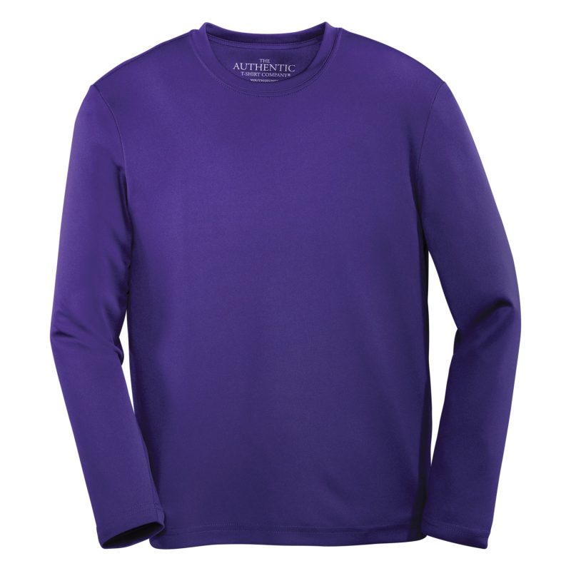 Purple Youth Long Sleeve Sport Shirt
