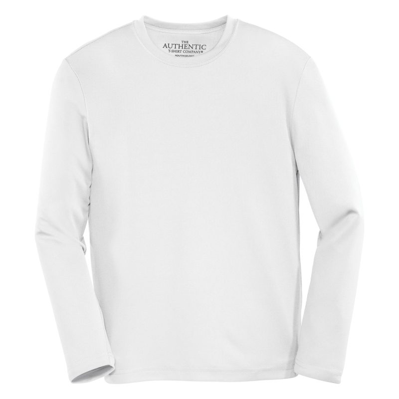 White Youth Long Sleeve Sport Shirt