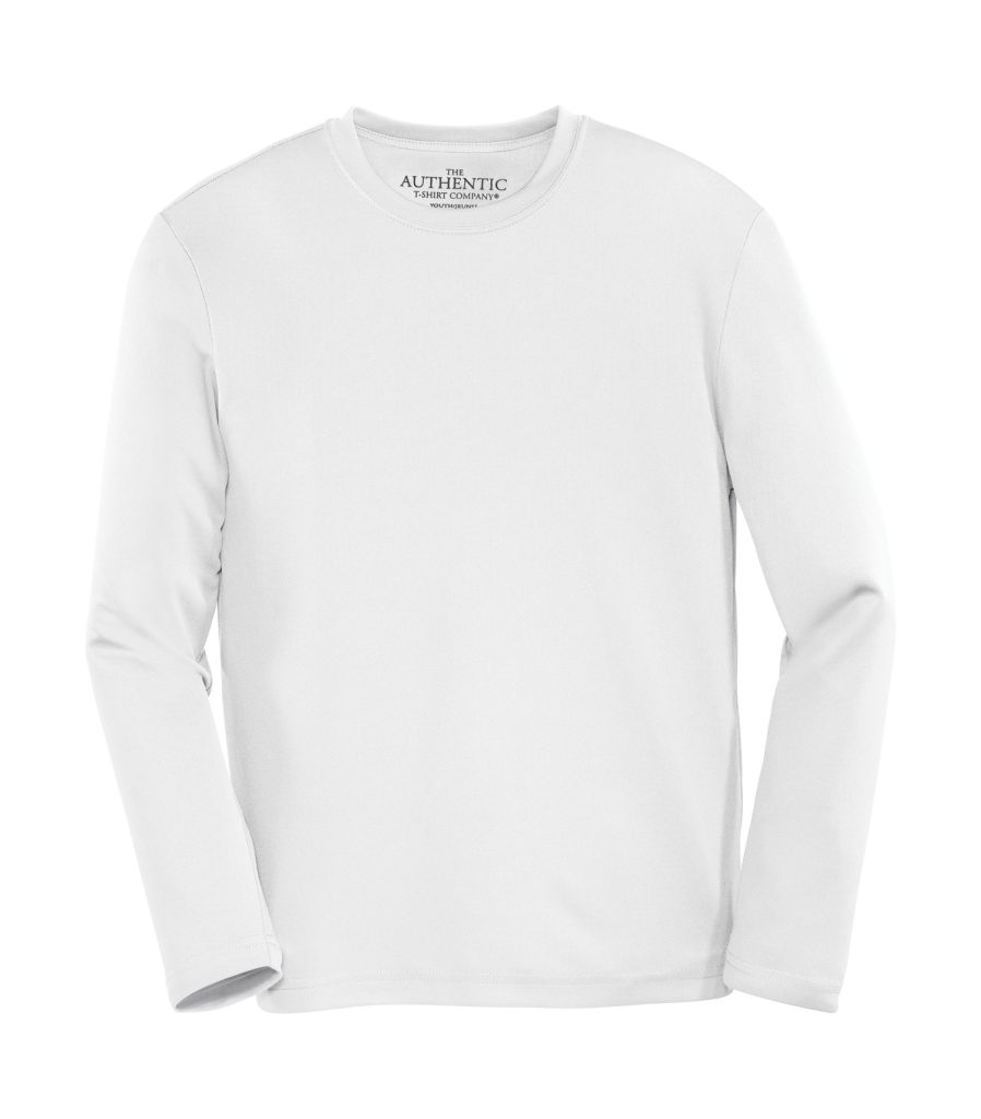 White Youth Long Sleeve Sport Shirt