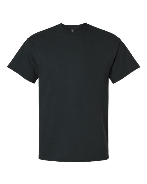 Black t-shirt flat lay