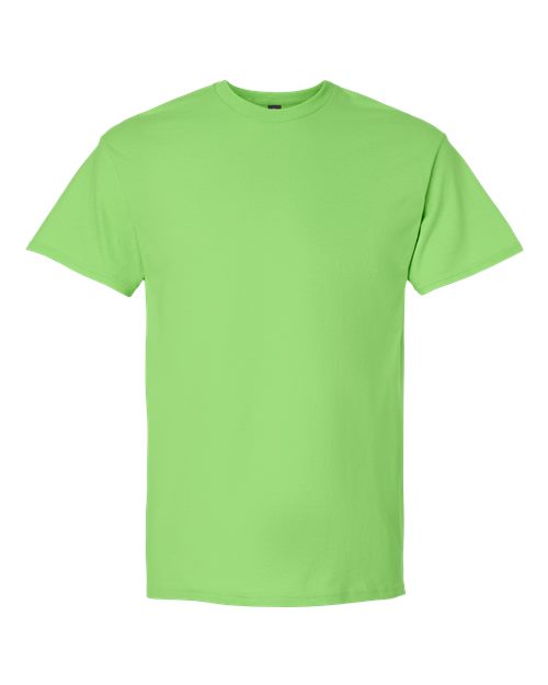 Lime t-shirt flat lay