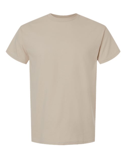 Sand t-shirt flat lay