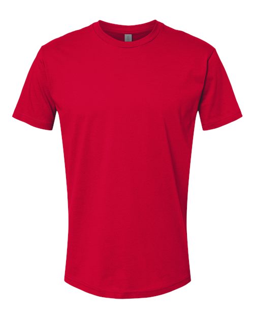 Red Next Level Cotton t-shirt flat