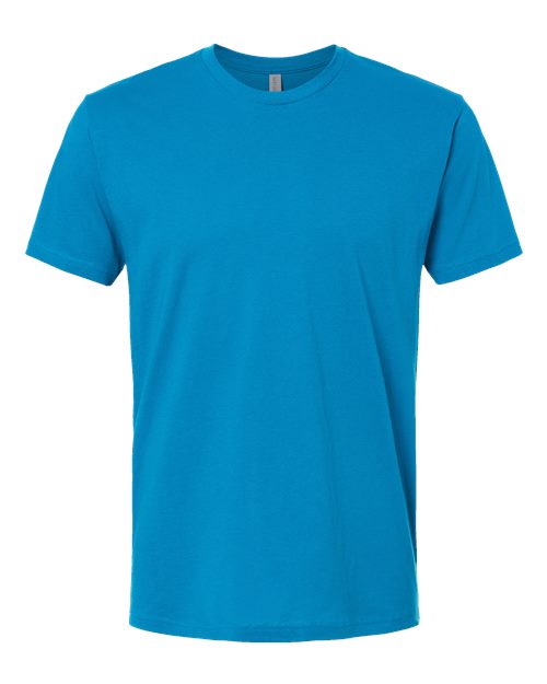 Turquoise Next Level Cotton t-shirt flat