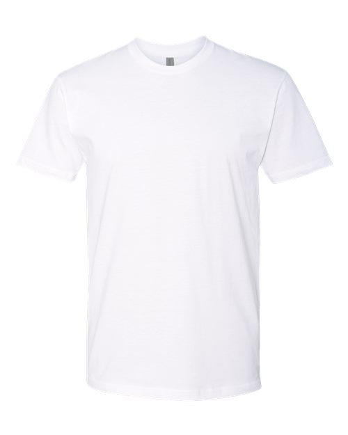 White Next Level Cotton t-shirt flat