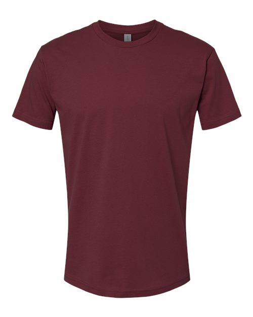 Maroon Next Level Cotton t-shirt flat