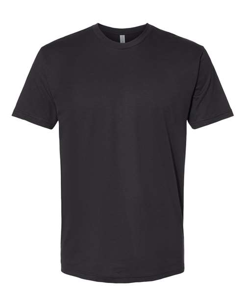 Graphite Black Next Level Cotton t-shirt flat