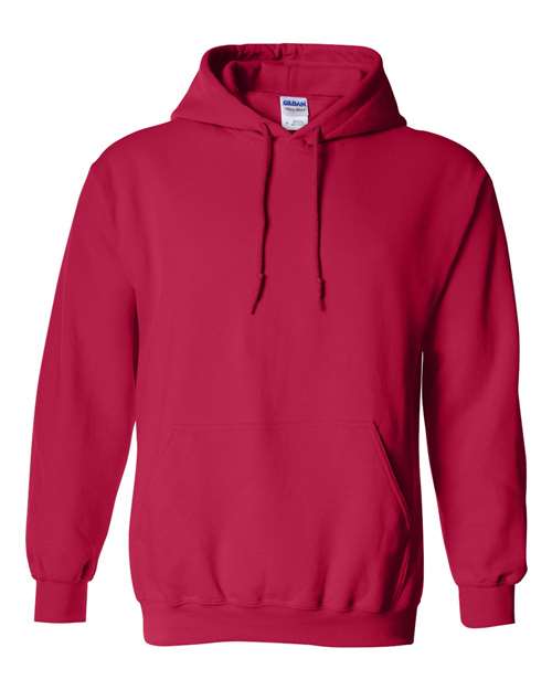 Cherry Red Gildan Heavy Blend Hoodie – Front | Cotton-blend | Custom hoodies by Canadian Custom Jerseys in Canada