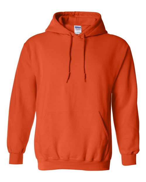 Orange Gildan Heavy Blend Hoodie – Front | Cotton-blend | Custom hoodies by Canadian Custom Jerseys in Canada