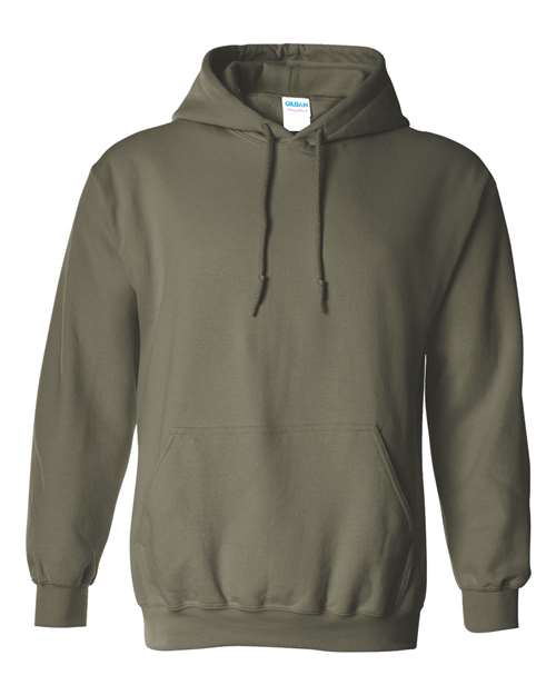Military Green Gildan Heavy Blend Hoodie – Front | Cotton-blend | Custom hoodies by Canadian Custom Jerseys in Canada