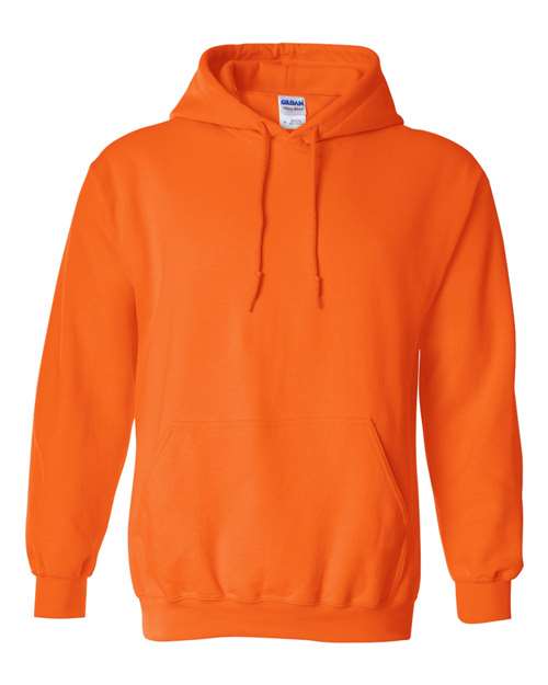 Safety Orange Gildan Heavy Blend Hoodie – Front | Cotton-blend | Custom hoodies by Canadian Custom Jerseys in Canada