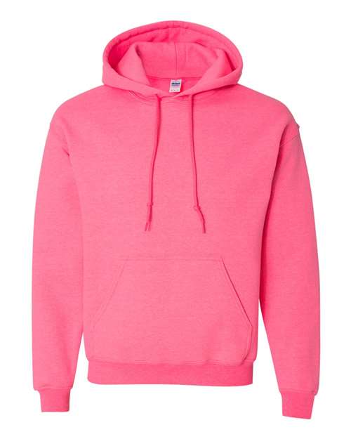 Safety Pink Gildan Heavy Blend Hoodie – Front | Cotton-blend | Custom hoodies by Canadian Custom Jerseys in Canada