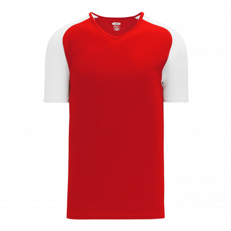 Red with White Sleeves Pullover Baseball Jersey