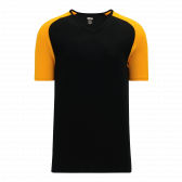 Black With Gold Sleeves Pullover Baseball Jersey