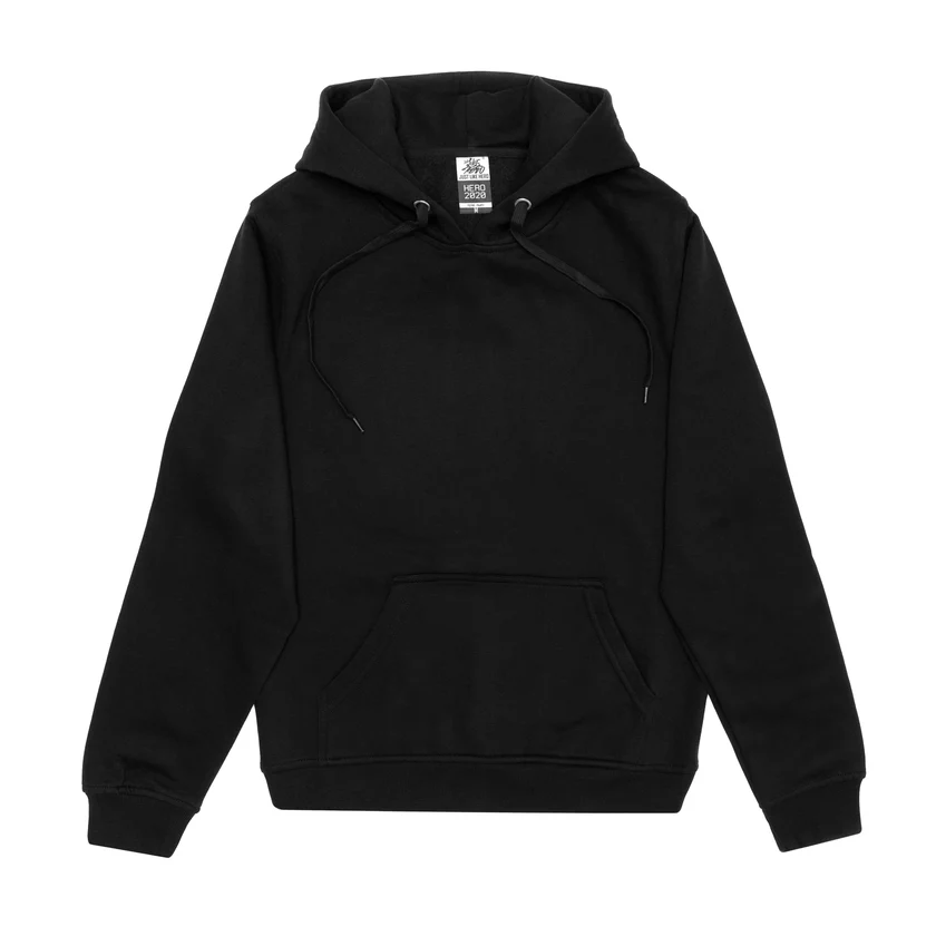 Black Just Like Hero Midweight Hoodie