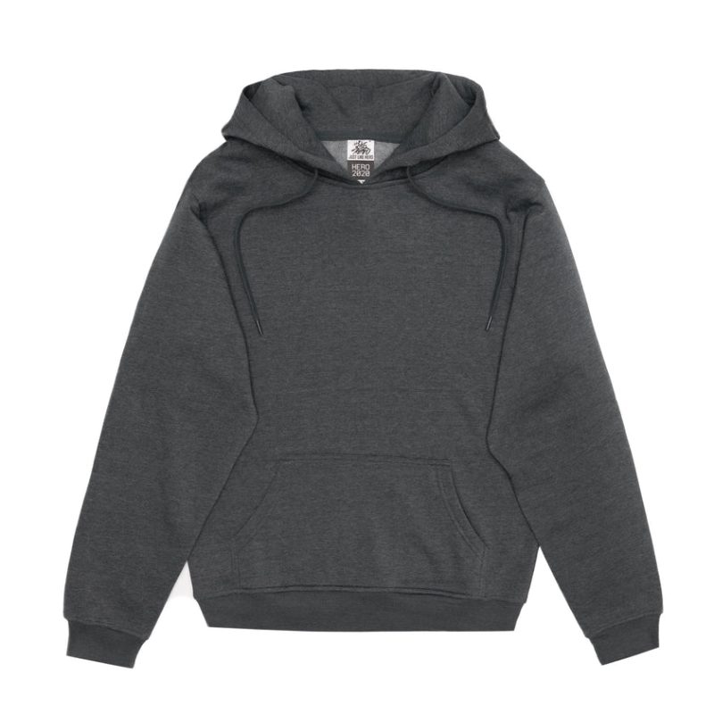 Dark Heather Just Like Hero Midweight Hoodie