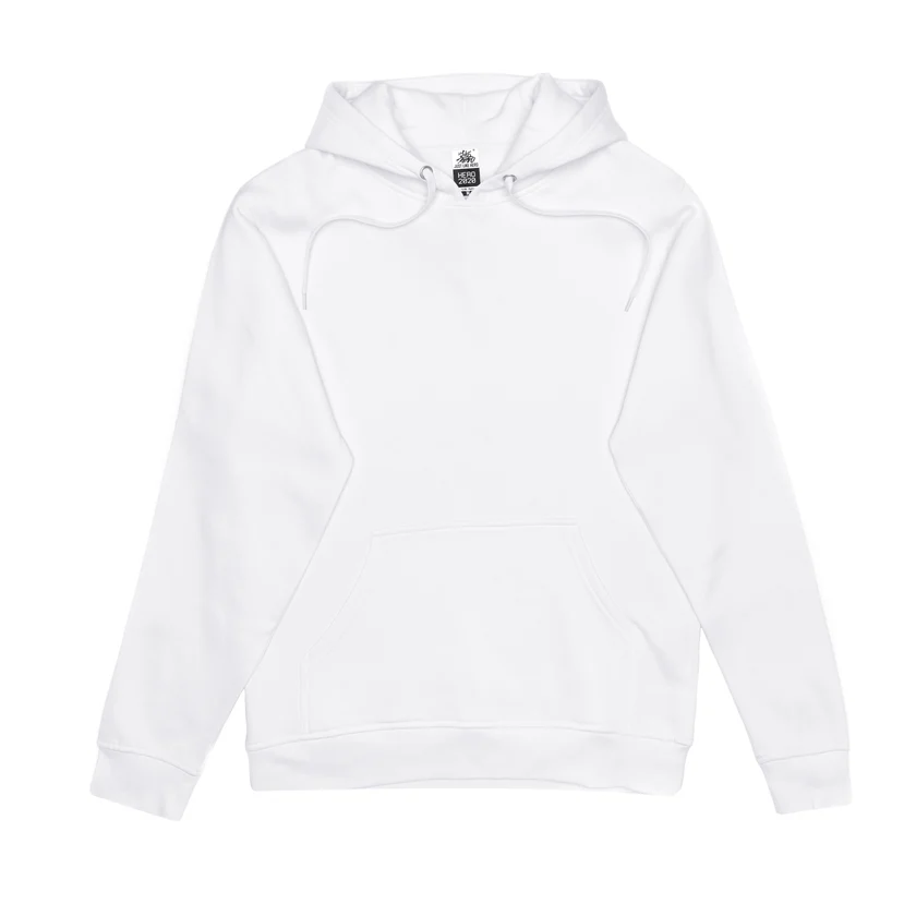 White Just Like Hero Midweight Hoodie